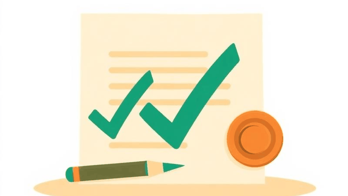 Illustration of a signed will document beside a pen on a desk