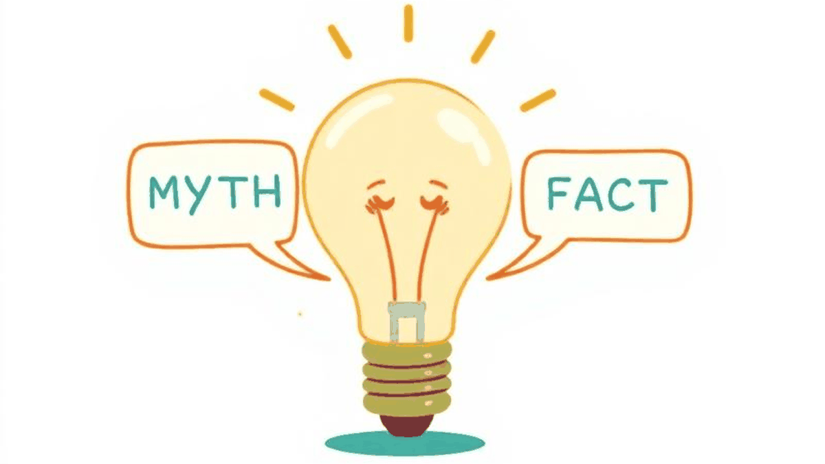 Illustration of question marks around a will document, representing myths about wills